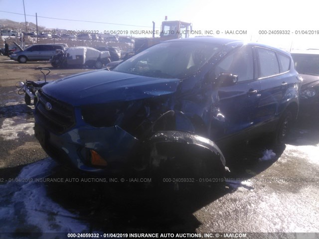 1FMCU0F70JUB52775 - 2018 FORD ESCAPE S BLUE photo 2