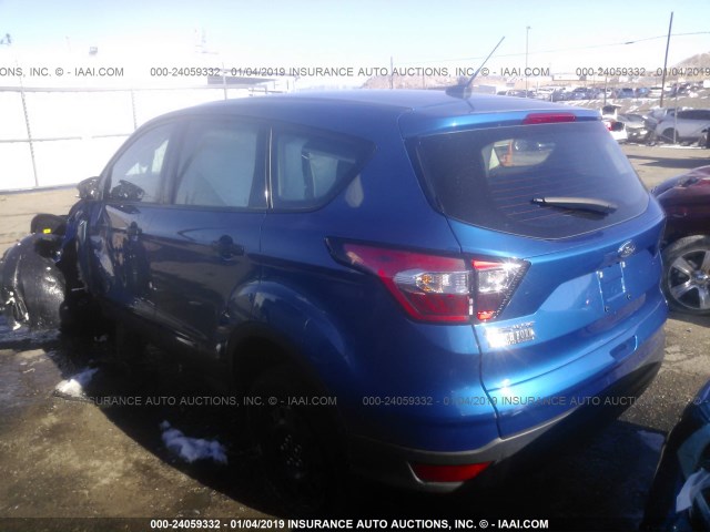 1FMCU0F70JUB52775 - 2018 FORD ESCAPE S BLUE photo 3