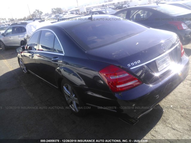 WDDNG7BB9BA373257 - 2011 MERCEDES-BENZ S 550 Dark Blue photo 3