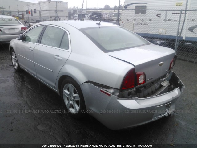 1G1ZA5E09AF154935 - 2010 CHEVROLET MALIBU LS SILVER photo 3
