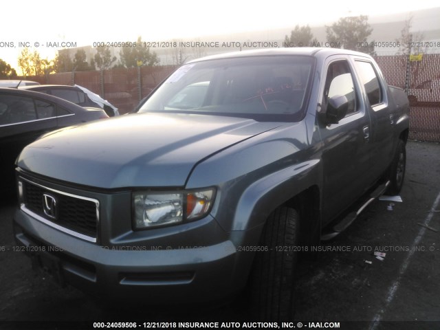 2HJYK16368H516287 - 2008 HONDA RIDGELINE RTX BLUE photo 2