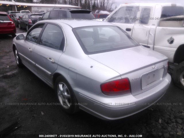 KMHWF35H25A181527 - 2005 HYUNDAI SONATA GLS/LX SILVER photo 3