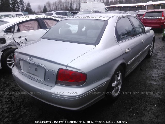 KMHWF35H25A181527 - 2005 HYUNDAI SONATA GLS/LX SILVER photo 4