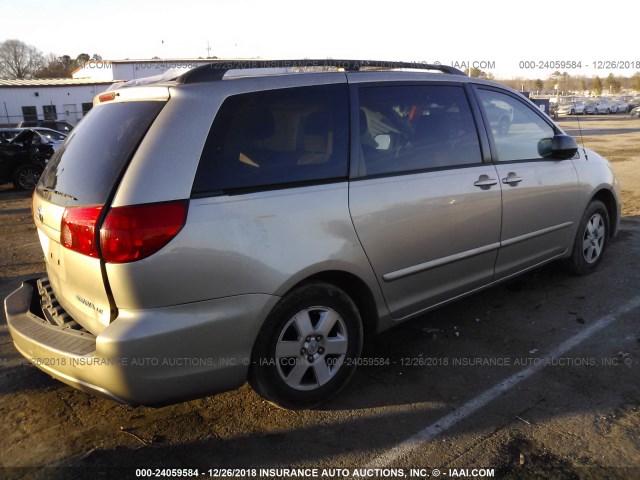 5TDZK23C69S264935 - 2009 TOYOTA SIENNA CE/LE GOLD photo 4