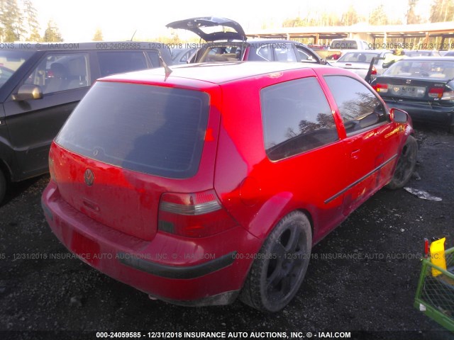 9BWPG61JX24015837 - 2002 VOLKSWAGEN GTI VR6 RED photo 4