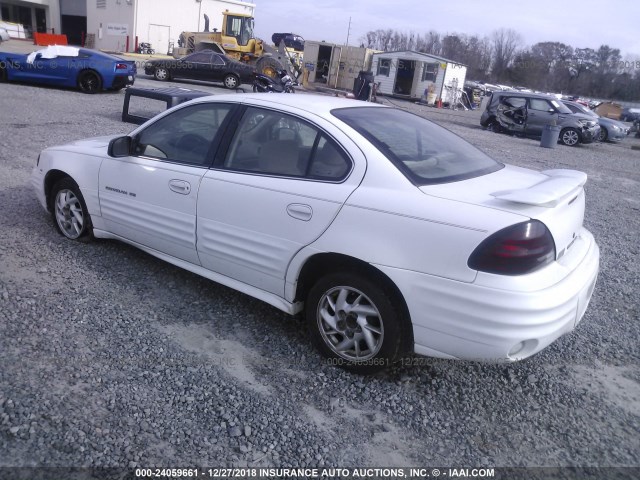 1G2NF52E41M601582 - 2001 PONTIAC GRAND AM SE1 WHITE photo 3