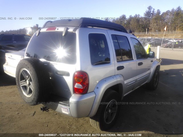 1J4GL38K93W671966 - 2003 JEEP LIBERTY RENEGADE SILVER photo 4