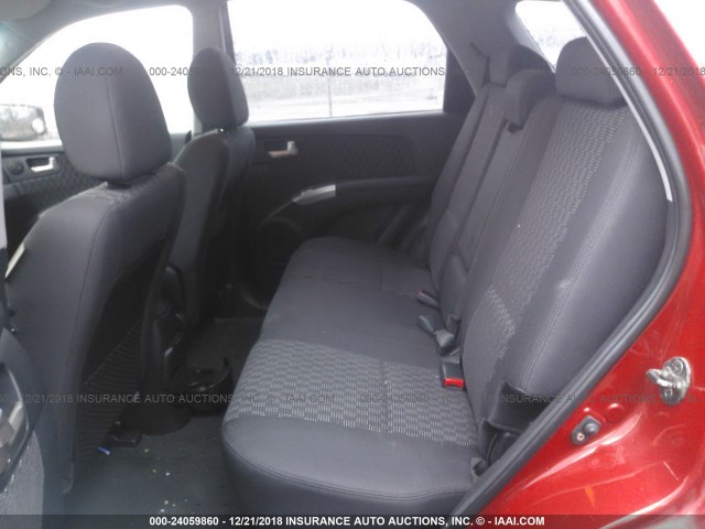 KNDJE723777385208 - 2007 KIA SPORTAGE EX/LX RED photo 8