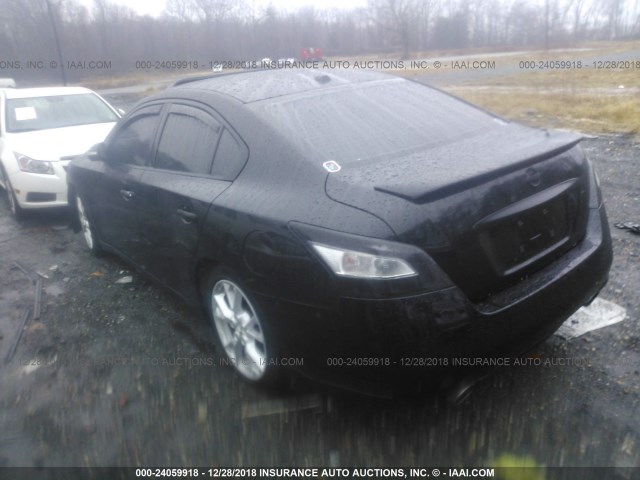 1N4AA5AP6EC483919 - 2014 NISSAN MAXIMA S/SV BLACK photo 3