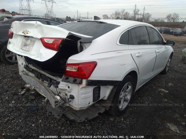 1G1ZB5ST3HF158596 - 2017 CHEVROLET MALIBU LS თეთრი ფოტო 4