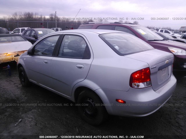 KL1TD56626B629113 - 2006 CHEVROLET AVEO LS SILVER photo 3