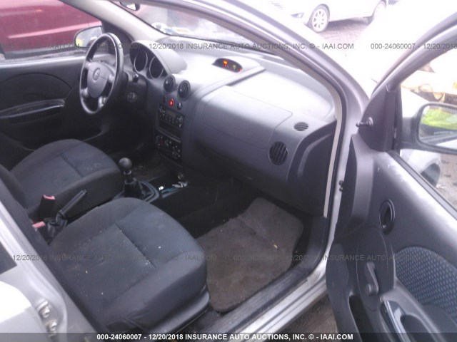 KL1TD56626B629113 - 2006 CHEVROLET AVEO LS SILVER photo 5