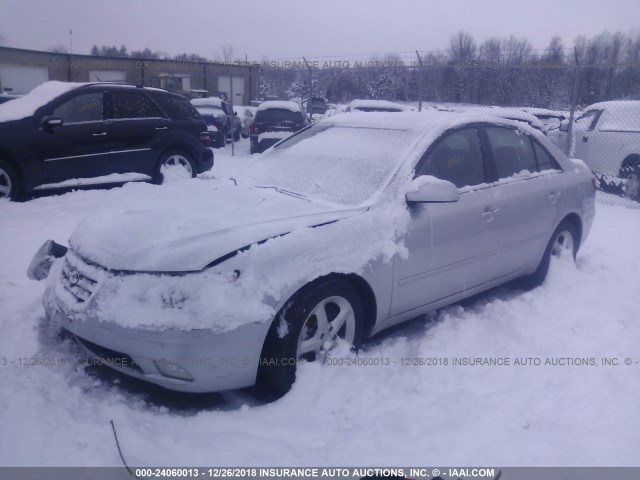 5NPEU46F09H441642 - 2009 HYUNDAI SONATA SE/LIMITED SILVER photo 2