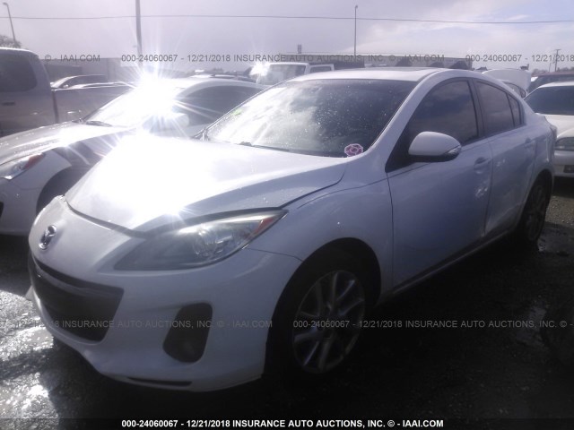 JM1BL1W54C1678189 - 2012 MAZDA 3 S WHITE photo 2