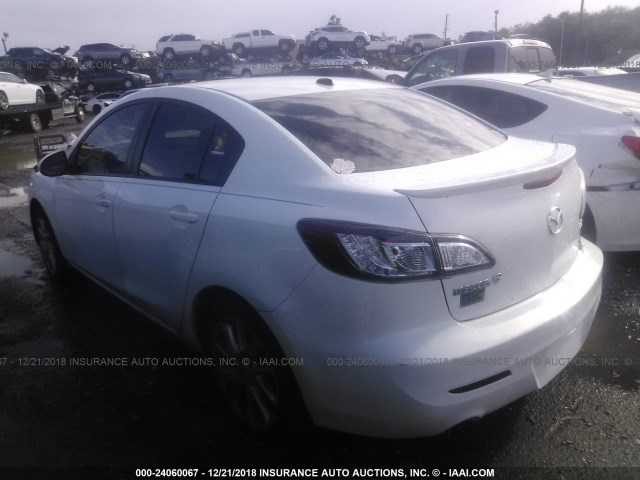 JM1BL1W54C1678189 - 2012 MAZDA 3 S WHITE photo 3