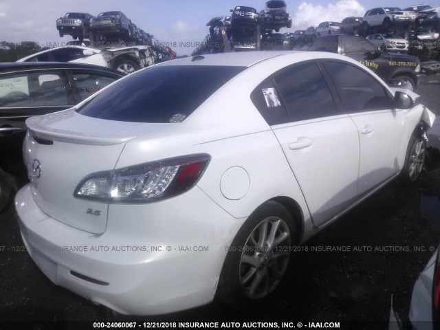 JM1BL1W54C1678189 - 2012 MAZDA 3 S WHITE photo 4