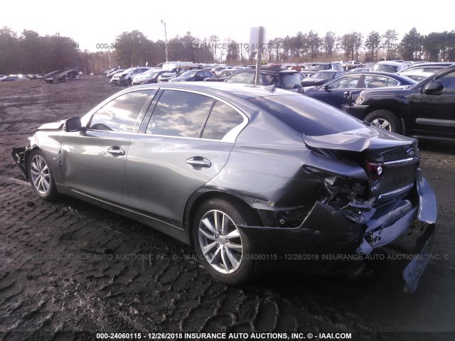 JN1BV7AR7FM400593 - 2015 INFINITI Q50 PREMIUM/SPORT GRAY photo 3