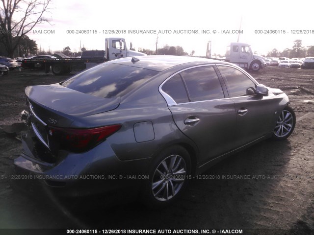 JN1BV7AR7FM400593 - 2015 INFINITI Q50 PREMIUM/SPORT GRAY photo 4