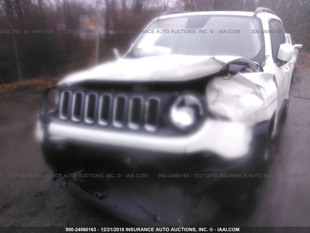 ZACCJBBT3GPD16056 - 2016 JEEP RENEGADE LATITUDE WHITE photo 6