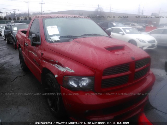 3D7HA16H55G853702 - 2005 DODGE RAM SRT10 RED photo 1