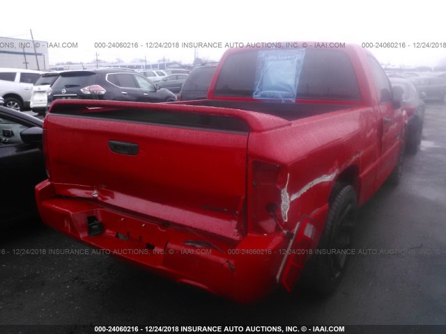 3D7HA16H55G853702 - 2005 DODGE RAM SRT10 RED photo 4