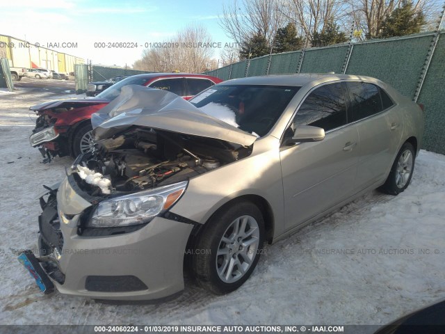 1G11C5SL9FF264204 - 2015 CHEVROLET MALIBU 1LT ბეჟი ფოტო 2
