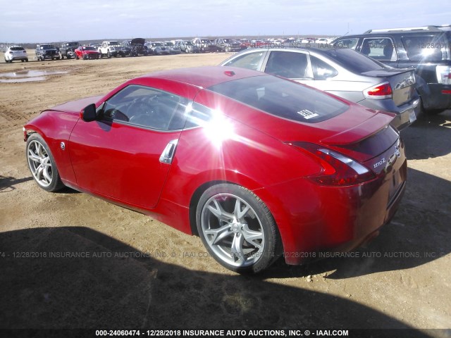 JN1AZ44E79M407863 - 2009 NISSAN 370Z RED photo 3