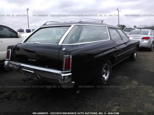 4R35T2Y205985 - 1972 BUICK ESTATE WAGON  BLACK photo 4