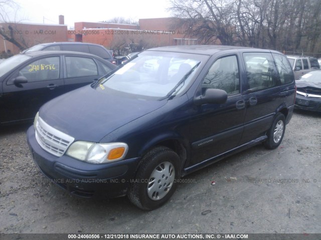 1GNDU23EX1D266507 - 2001 CHEVROLET VENTURE ECONOMY BLUE photo 2