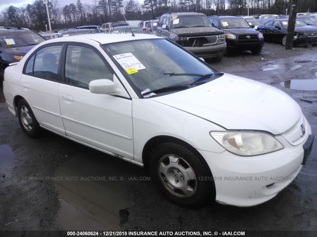 JHMES96674S006970 - 2004 HONDA CIVIC HYBRID WHITE photo 1