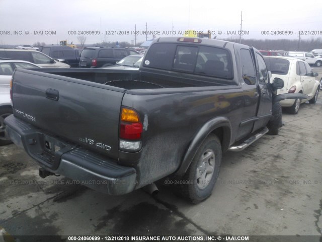 5TBBT44173S356045 - 2003 TOYOTA TUNDRA ACCESS CAB SR5 GRAY photo 4