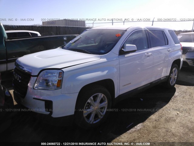 2GKALMEK8H6286748 - 2017 GMC TERRAIN SLE WHITE photo 2