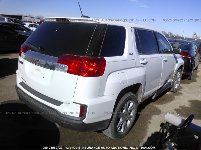 2GKALMEK8H6286748 - 2017 GMC TERRAIN SLE WHITE photo 4