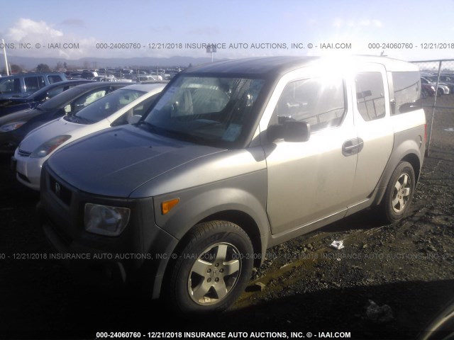 5J6YH28644L028124 - 2004 HONDA ELEMENT EX GRAY photo 2