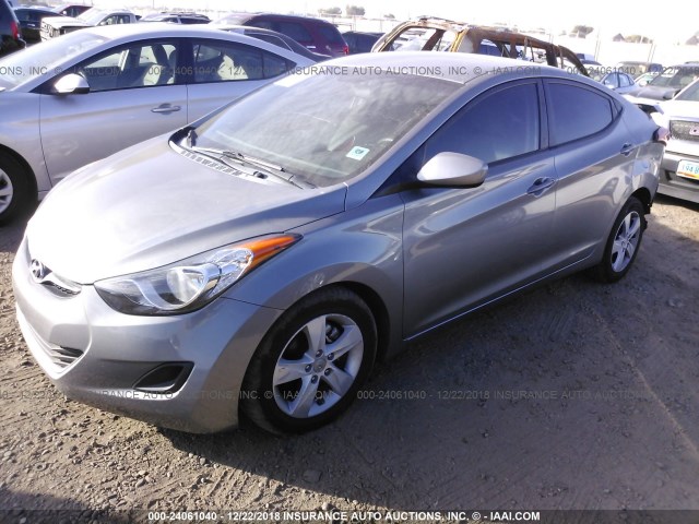 KMHDH4AE7BU129386 - 2011 HYUNDAI ELANTRA GLS/LIMITED GRAY photo 2