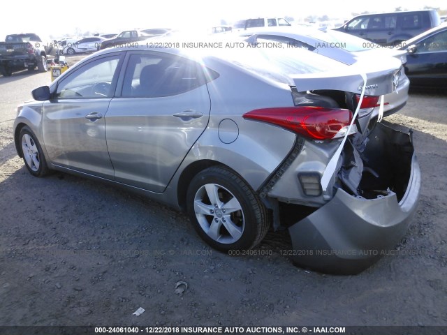 KMHDH4AE7BU129386 - 2011 HYUNDAI ELANTRA GLS/LIMITED GRAY photo 3