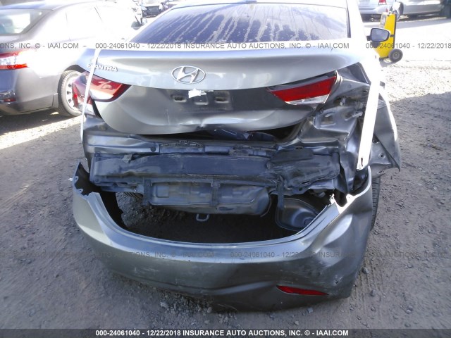 KMHDH4AE7BU129386 - 2011 HYUNDAI ELANTRA GLS/LIMITED GRAY photo 6