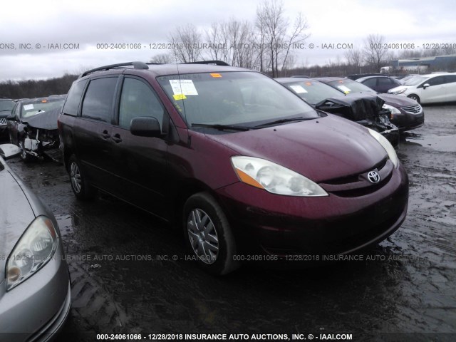 5TDZK23C98S214075 - 2008 TOYOTA SIENNA CE/LE MAROON photo 1