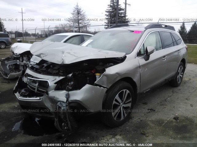 4S4BSENC8J3270446 - 2018 SUBARU OUTBACK 3.6R LIMITED BEIGE photo 2