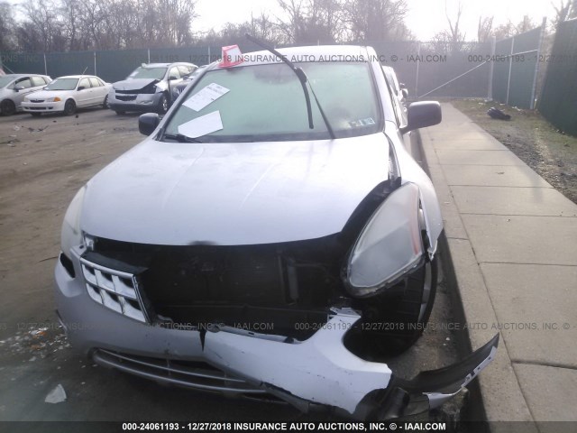 JN8AS5MV3DW125082 - 2013 NISSAN ROGUE S/SV SILVER photo 6