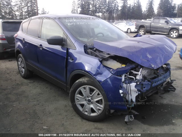 1FMCU0F78FUB44026 - 2015 FORD ESCAPE S BLUE photo 1