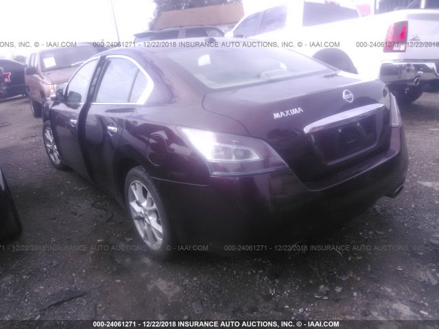 1N4AA5AP6EC441590 - 2014 NISSAN MAXIMA S/SV RED photo 3