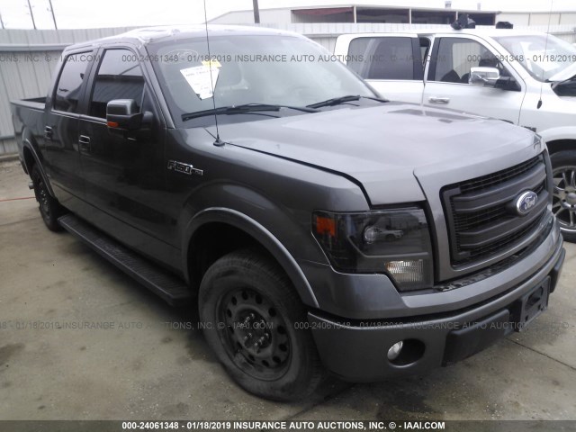 1FTFW1CF1EKE88899 - 2014 FORD F150 SUPERCREW 灰色 照片 1
