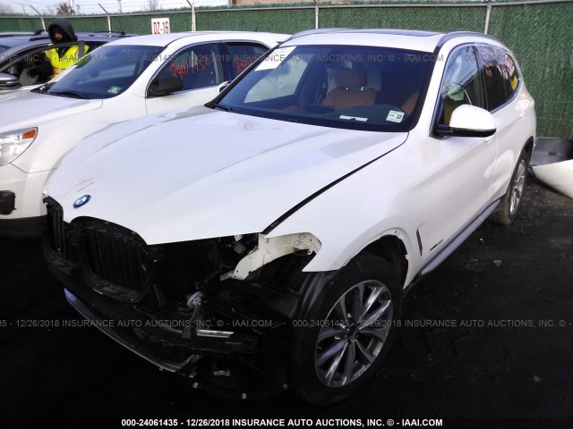 5UXTR9C52JLC73845 - 2018 BMW X3 XDRIVEM40I WHITE photo 2