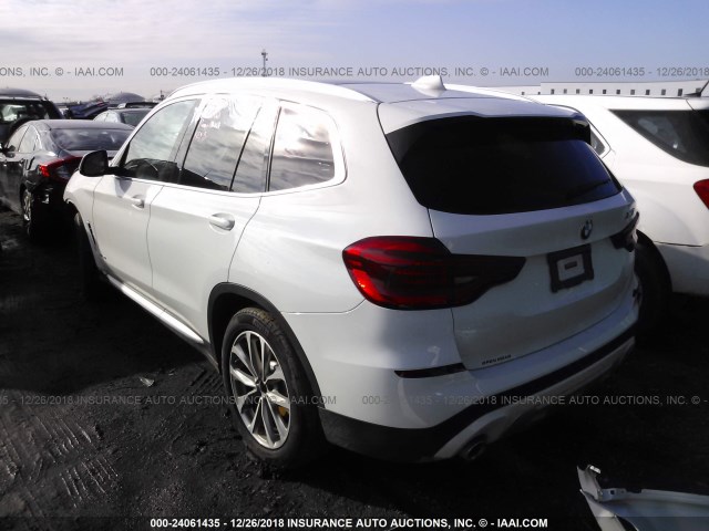 5UXTR9C52JLC73845 - 2018 BMW X3 XDRIVEM40I WHITE photo 3