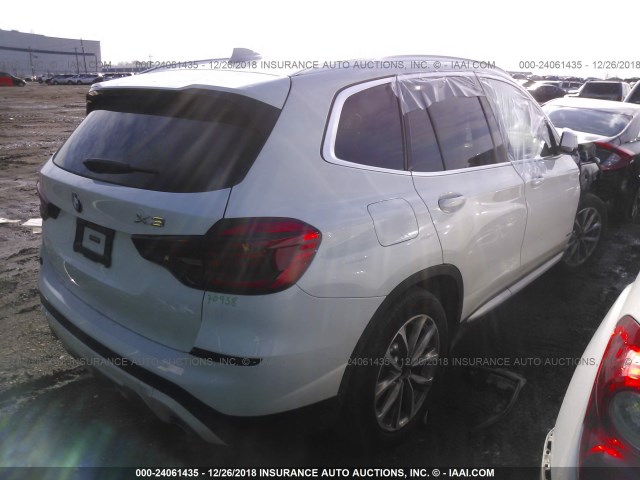 5UXTR9C52JLC73845 - 2018 BMW X3 XDRIVEM40I WHITE photo 4