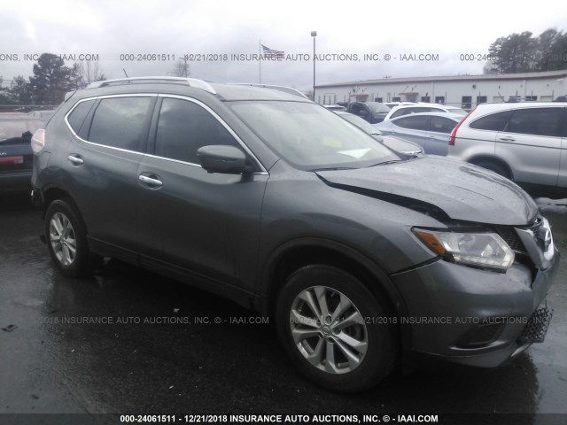 JN8AT2MT0GW013600 - 2016 NISSAN ROGUE S/SL/SV GRAY photo 1