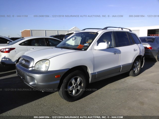 KM8SC13E76U098194 - 2006 HYUNDAI SANTA FE GLS/LIMITED WHITE photo 2