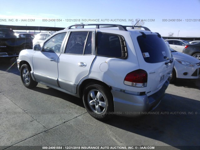 KM8SC13E76U098194 - 2006 HYUNDAI SANTA FE GLS/LIMITED WHITE photo 3