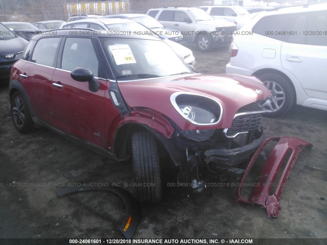 WMWZC5C54EWM17593 - 2014 MINI COOPER S COUNTRYMAN RED photo 1